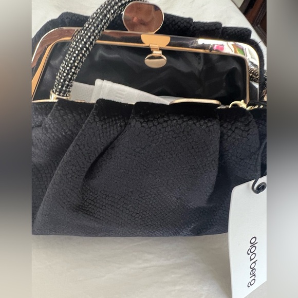 Brand new unused w/tags Caitlin Velvet Crystal Handle Bag - Picture 5 of 5